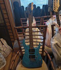 Motley Crue Signed Blue Guitar w/ Inscription “Motley Crue Stadium Tour” picture