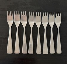 NORWAY 8 Norstal Maya MCM Mid Century Modern (1) Dessert (7) Fish Forks picture