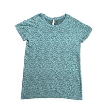 Athleta Women's Large Momentum Allure Tee Teal Seamless Activewear Top 657699-03 picture