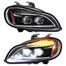 Black Headlights  Compatible With  2004-2013  Freightliner  M2 LED picture
