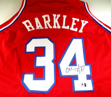 Charles Barkley / Autographed Philadelphia 76ers Custom Basketball Jersey / COA picture