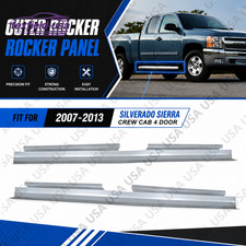 Pair Crew Cab Outer Rocker Rocker Panel For 2007-2013 Silverado Sierra 4 Door picture