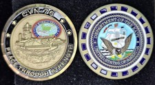 CVN-76 USS RONALD REAGAN - Peace Through Strength - Navy Challenge Coin picture