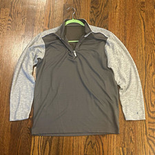 Vintage 90s Zegna Sport Mens Medium Gray 1/4 Zip Pullover Jacket Italy Golf picture