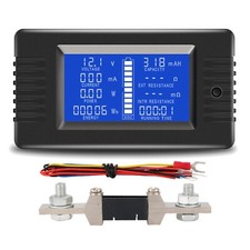 200A Shunt DC Battery Monitor Meter LCD Display 0-200V Volt Amp for Car RV Solar picture