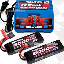 NEWEST VERSION Traxxas 2972 EZ-PEAK DUAL Charger & (2) 2872x 3S 5000mAh 3s Lipo picture