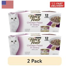 Purina Fancy Feast Grilled Classic Pate Wet Cat Food Chicken Feast Gravy-24 cans picture