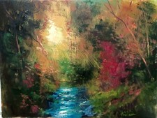 Buck Paulson's GOLDEN RETREAT 24x18 Oil Original Pre-estate Sale of Collection picture