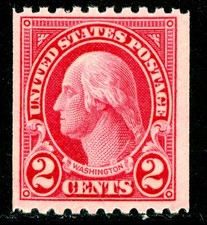 USA 1923 Washington 2¢ Carmine Perf 10 Scott #606 MNH G908 picture