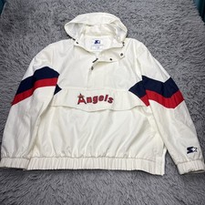 Vtg. 90s Starter Jacket  Anaheim Angels Anorak 1/2 zip pull over w/classic logo picture