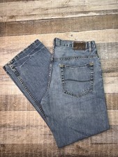 Lee Dungarees Relaxed Bootcut Jeans Men's 33x32 Light Wash 100% Cotton Rugged picture