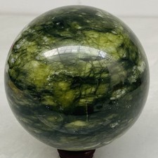 Natural Southern Jade Sphere Green Serpentine Crystal Ball Healing 2180g 4.8LB picture