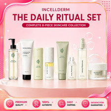 INCELLDERM ICD The Daily Ritual Set 8PC Skincare Cleanser Serum Cream Set picture