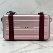 Dior x RIMOWA Personal Clutch Pink Aluminum Hard Case Shoulder Bag picture