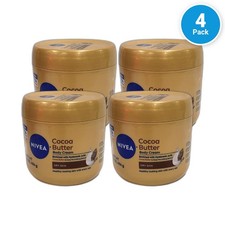 Nivea Cocoa Butter Body Cream Hyaluronic Acid Dry Skin 16oz Pack of 4 New picture