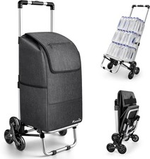KEDSUM 2 in 1 Aluminum Alloy Stair Climbing Cart, 300LBS Grocery Cart on Wheels, picture