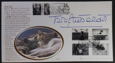 GB. QEII. 2001. RARE Cats FDC signed by BRIGITTE BARDOT. Limited edition. picture