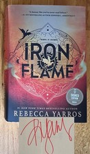 SIGNED Rebecca Yarros Iron Flame (Fourth Wing) 1st B&N HC Book Sprayed Edges NEW picture