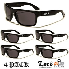4 Pack LOCS Hardcore Designer Gangster Tax Collector Creeper BLACK Sunglasses picture