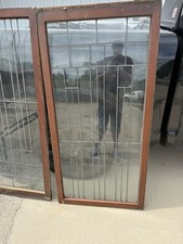 2 Antique Leaded Stained Glass Windows See pics For details picture