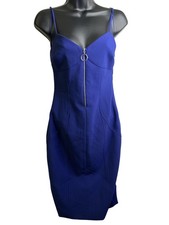 Likely Dress Womens Small Blue Zip Front Sleeveless Bodycon Fitted Party NWT picture