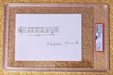 Sheldon Harnick Autograph Fidler on The Roof PSA Signed Hand Drawn Notes Lyrics picture