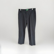 Haband Fit-Forever Pants Men’s 38M Gray Stretch Waist 5 Pocket Straight Leg F105 picture
