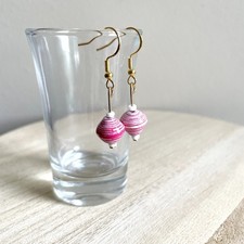 Kya Beaded Earrings NWT handmade metallic delicate lightweight vintage statement picture