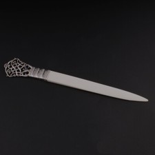Antique Evald Nielsen Silver Letter Opener with 
