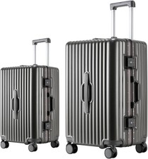 28Inch Polycarbonate Aluminum Frame Hardshell Carry On Suitcase Zipperless TSA picture
