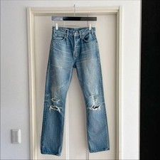 CELINE 2021SS Trash Wash Denim Jeans Blue Size 26 Pre-Owned picture