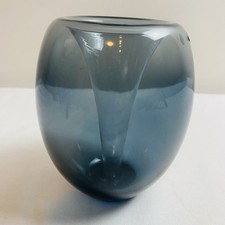 Taifuuni Typhoon Glass Vase by Saara Hopea for Nuutajarvi Nottsjo Signed 1960 picture