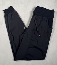 Lululemon Dance Studio Jogger Women 4 Black Swift High Rise Pants LWSENMS picture