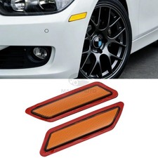 Fit For 2012-2015 BMW 328i Amber Bumper Reflector Side Marker Front Left & Right picture