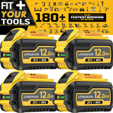 2/4Pack Replace For DEWALT  20V/60V MAX 12.0Ah Lithium Battery DCB609-2 DCB612 picture