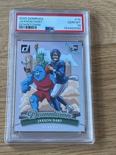 Panini 2025 Donruss Downtown Jaxson Dart Giants #14 RC PSA 10 Graded picture