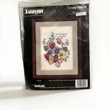 Janlynn FIND THE BEAUTY Counted Cross Stitch Kit Vintage 1990 picture