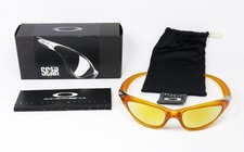 NOS VINTAGE SUNGLASSES OAKLEY SCAR 04-552 BUTTERSCOTCH GOLD IRIDUIM 24K USA EYE picture