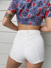 Vintage VTG 70s Dittos Saddleback White Shorts, 27” Small Women’s Retro Hippie picture