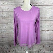 Athleta Cadence Long Sleeve Top Size Small Violet Blush Mesh Panels picture