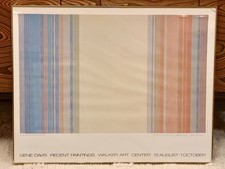 Vintage Gene Davis Walker Art Center Exhibition Poster Pencil Signed, 1978 picture