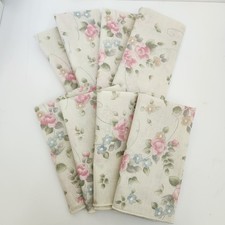 Vintage Pfaltzgraff Tea Rose Cloth Napkins Set Of 8 New Old Stock, No Wash Wear picture