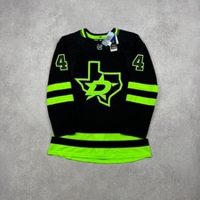 Authentic Adidas Dallas Stars Miro Heiskanen #4 Blackout Glow Jersey Size 52 picture