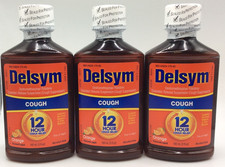 Delsym 12 Hour Cough Medicine for Adults, Orange Flavor, 5oz, 3/PACK, JAN/2028 picture