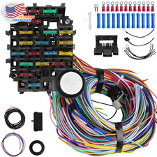 Universal 21 Circuit Wiring Harness Kit for GM Chevy Dodge Ford Hotrods USA Only picture