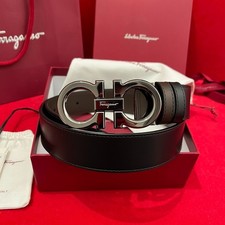 Salvatore Ferragamo Gancini Men's Reversible Leather Belt picture