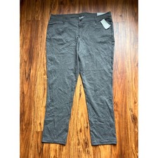 CJ Banks Signature Slimming Ponte Knit Pants Women 22W Gray NWT Tapered Leg Work picture