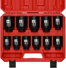 11PCS 1/2-Inch Drive Large Impact Socket Set, 6 Point, 1-3/8-Inch to 2-Inch, SAE picture