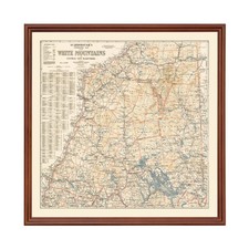 Old Map of White Mountains, NH 1903 - Vintage White Mountain picture