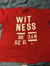 Lebron James Rare Red Tshirt Made For A Commercial Shot Outside Msg picture